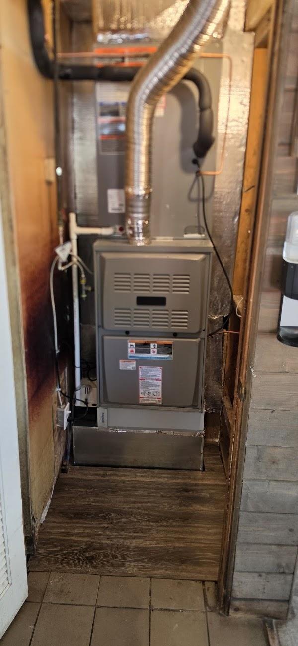 Furnace replacement in a tight closet